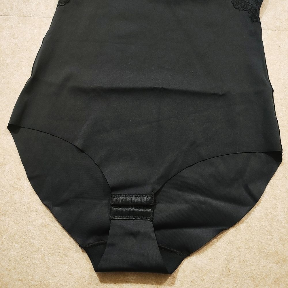 Comfort By Real Black Lace Scuba Shapewear Bodysuit #8 - Picture 4 of 6